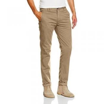 Springfield SO-Pant. Chino Slim, Pantalones Para Hombre, Beige/Kamel