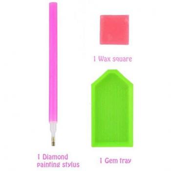 Diamante Mágico 5D Infantil: Kit de Pintura con 12 Pegatinas