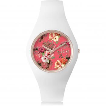Ice-Watch White Ladies Watch with Silicone Strap 001297 ICE flower Lunacy (Medium)