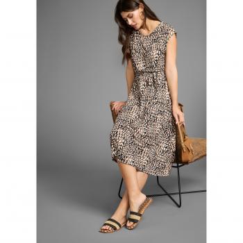 Laura Scott Sommerkleid Allover‑Print mit Bindeband