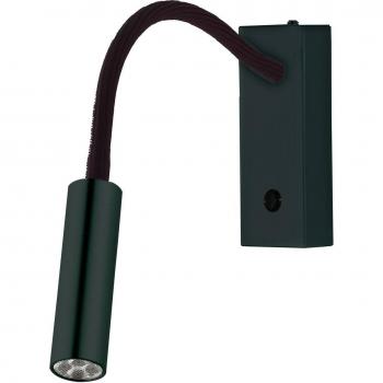 Schwarz Matt LED Wandleuchte Rocco – Flexarm
