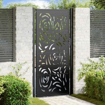 Torana – Portail de feu noir 105x205 cm en acier, style flamboyant