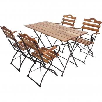 Bistró Plegable HWC‑J40 Mesa y Silla Acacia