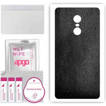 Xiaomi Redmi Note 4 Protective Vinyl Sticker - Black Leather