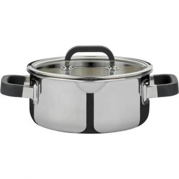 Bratentopf FUSION2+ 24 cm Glasdeckel, 4,7 L – Edelstahl 18/10