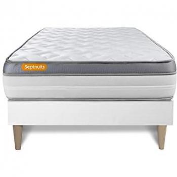 Matelas sommier kit blanc Memo Zen Mousse à mémoire de forme MAXI épaisseur