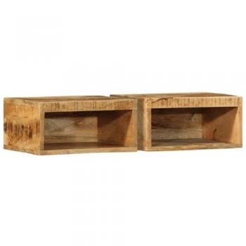 VidaXL Wall-mounted TV Cabinets 2 pcs Solid Rough Wood Mango
