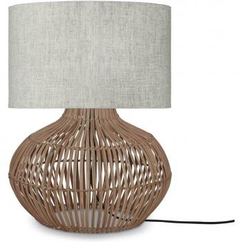 GOOD & MOJO Kalahari Tischlampe 32cm Leinen hell
