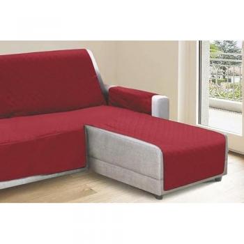 Copridivano 3 posti con penisola reversibile 240x305 cm bordeaux