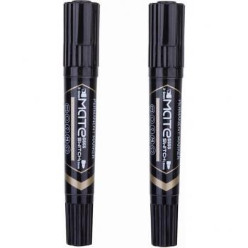 Stylos Permanents Étanches DUAL TIP Deli, Pointes Ciseaux 1.5mm et 1-6mm, Ensemble de 2 (ES555)