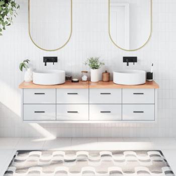VidaXL Bathroom Countertop Light Brown 180x30x(2-4)cm Treated Solid Wood
