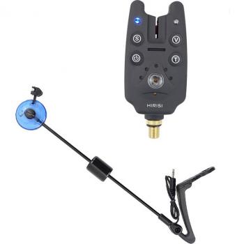 Blue LED Carp Fishing Alarm and Swinger Set with Adjustable Features