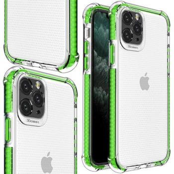 FlexiGuard Gel Armor Case for iPhone 12 Pro Max - Green Frame