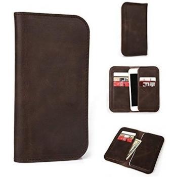 Capa de Cuero Plum Marrón Plus con Cierre Elegante