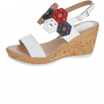 KLiNGEL Frauen Keil‑Sandal – Farbkombination 3‑Tone