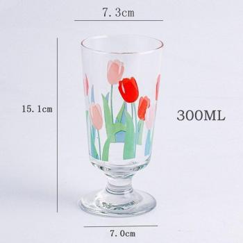 390ML Ins Style Tulip Flower Drinking Cup