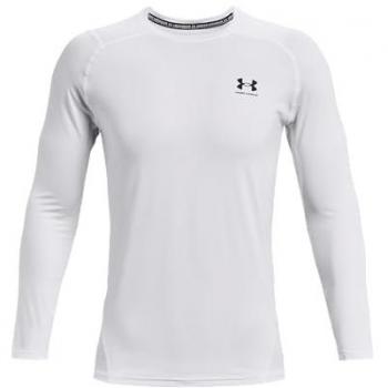 T-shirt UA HG Armour Fitted lunga bianca XL
