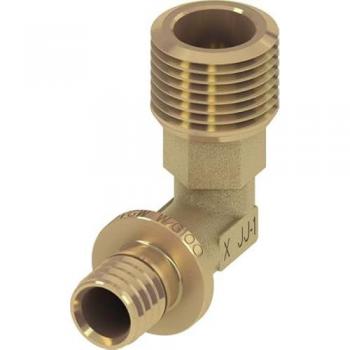 Boquilla di Transizione Angolata Teceflex in Ottone Standard, Dimensione 25 x Filettatura Esterna 3/4