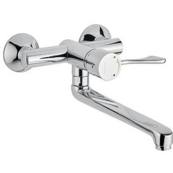 Miscelatore termostatico progressivo per lavabo con leva clinica e bocca girevole 140mm Serie 900 Cromato