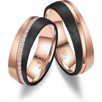 MARRYA Carbon Trauring Damen – Rosé 58