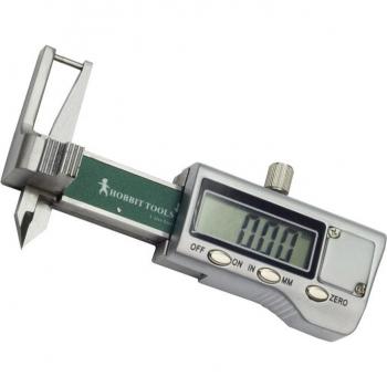 Calibrador digital de bolsillo con medidor de espesor 0-25mm y gema de diamante