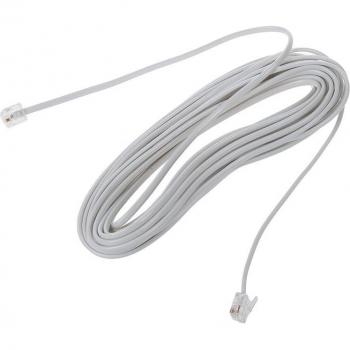 Câble téléphonique RJ11 6P2C blanc 9M