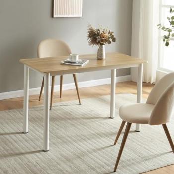 Mesa de comedor Tammela versátil 4 personas acero MDF 120x60x75 cm