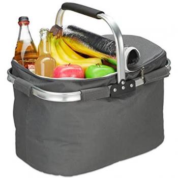 Pañuelo de Aluminio Relaxdays: Cesta Plegable 27 L