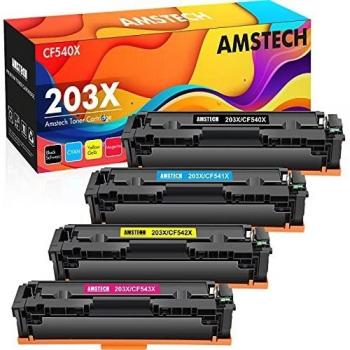 Amstech Compatible Toner Cartridge Replacement for HP 203X CF540X 203A CF540A Color Laserjet Pro MFP M281fdw M254dw M281fdn M280nw M281cdw M254nw