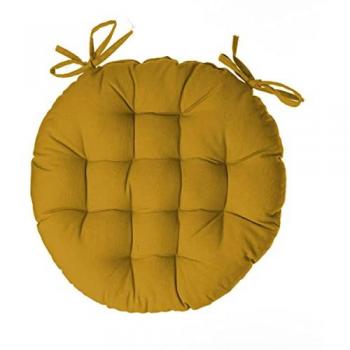 Cuscino per sedia rotondo 38 cm, colore giallo