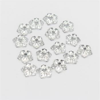 100pcs 13mm White Resin DIY Peony Flowers Flatbacks
