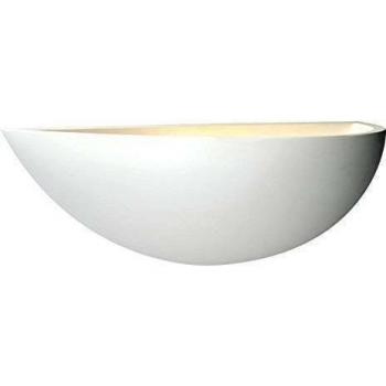 Aplique de escayola Mini Plâtre Escayola blanca 1 bombilla 12cm