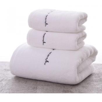 Sweet Letters Soft Embroidered Bath Towel