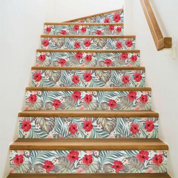 Adhesivo Decorativo de Escalera Tropical x 2