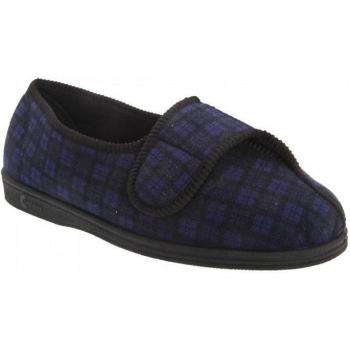 Comfylux Heren Georgie Superwide Slippers 11 UK bleu marine