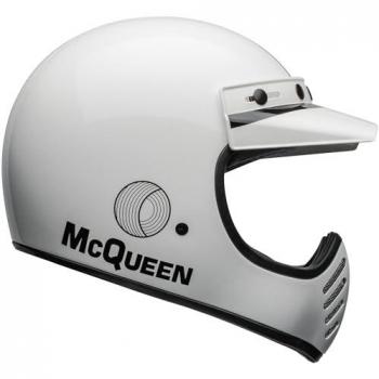 Bell Moto-3 Casque de motocross Steve McQueen Noir Blanc taille : L