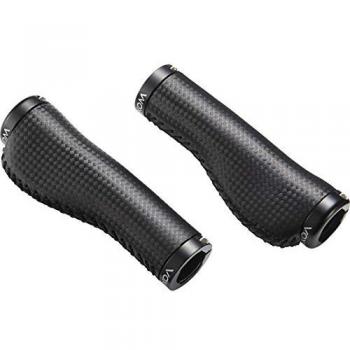 Manopole Ergonomiche Voxom Ergo GR23 138mm Nero Carbonio con Impugnature Lock-On