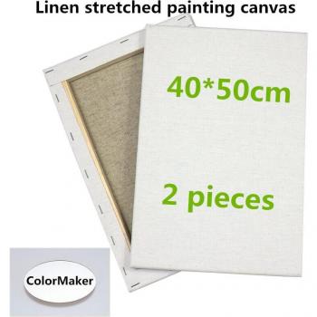 40x50cm White Canvas on Wooden Frame