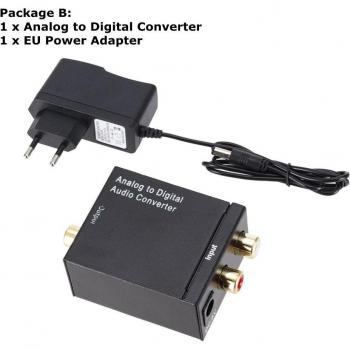 Adaptador Óptico Toslink a RCA con Conversión ADC Digital
