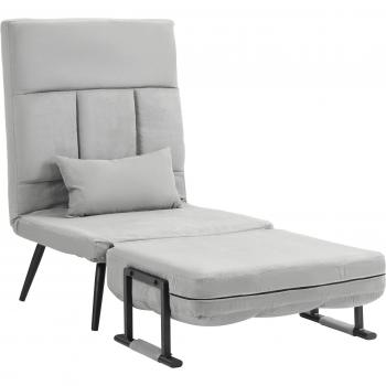 Sillón-Cama Convertible 5 Posiciones en Gris Sofisticado