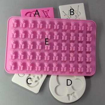 Kleine Logosilikonformen für Fondant und Schokolade – Deko-Werkzeuge für Kuchen