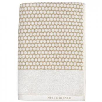Mette Ditmer - Sandfarbenes Grid Handtuch 50 x 100 cm