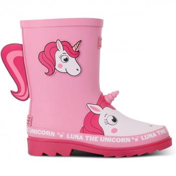 Regatta Mudplay II Unicorn Rain Boots Pink UK 5