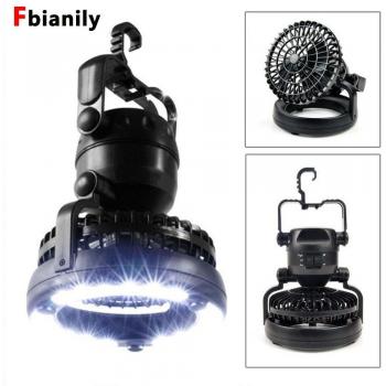 2 in 1 LED Camping Tent Light with Fan - 18 LEDs for Outdoor Activities and Emergencies