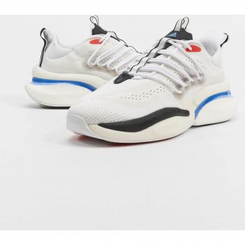 Adidas AlphaBoost V1 Mens Sports Shoes White/Blue - Size 9