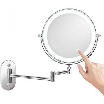 LED Vanity Mirror 8 Wall‑Mounted with 1X–10X Magnification and USB Charging