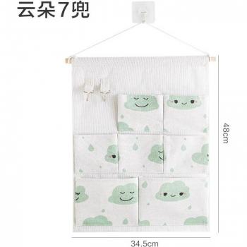 Organizador de pared impermeable de lino y algodón