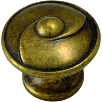 Pomo de mueble Nesu 27 mm bronce envejecido