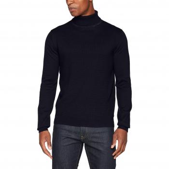 Lagerfeld Herren Pullover mit Rollkragen Knit Turtleneck, Blau (Nachtblau 690), Groß