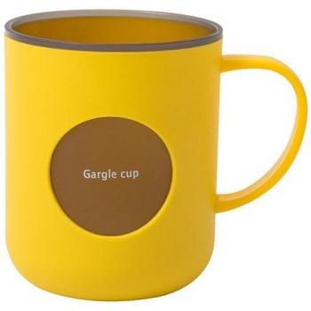 Cute Couple Double-Layer Mouthwash Cup with Handle